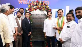 నాన్ రెల్ టెక్నాలజీస్కు మంత్రి లోకేష్ భూమిపూజ