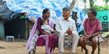గీత కార్మికుడి ఇంటికి సీఎం చంద్రబాబు