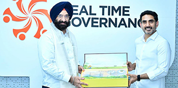విద్య, ఐటీ, ఆర్టీజీ శాఖల మంత్రి నారా లోకేష్, ప‌రిశ్ర‌మ‌ల శాఖ మంత్రి టీజీ భ‌ర‌త్‌లు ఏపీ ప్ర‌భుత్వం అమ‌లు చేస్తున్న పారిశ్రామిక విధానం గురించి వివ‌రించారు